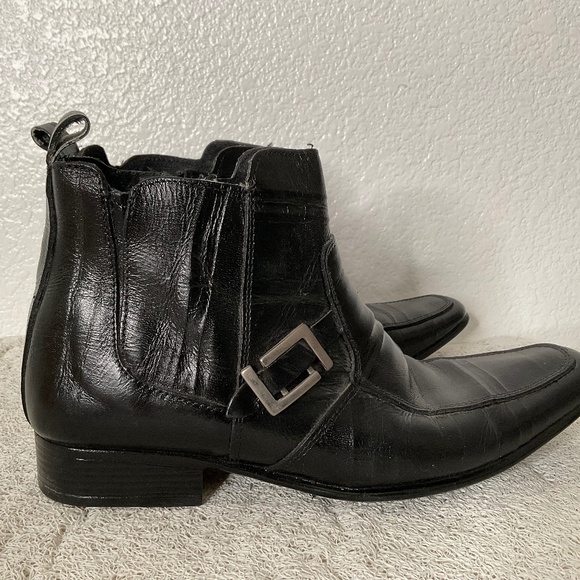 Men’s Dress Ankle Boots Croco Toscano Short Ankle Boots Size 25 US 6. Made in - Picture 1 of 7